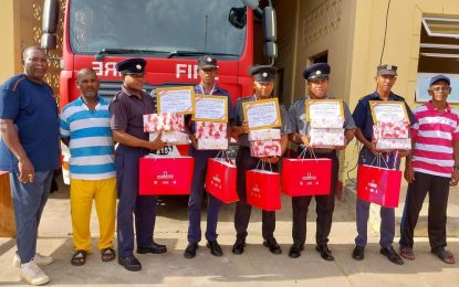 RHTYSC NAMILCO Thunderbolt Flour and Bakewell teams honor five fire officers