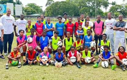 US-based Guyanese coach Winston Willabus hosts youth football camp in Guyana