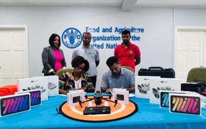 Guyana gets drones from FAO to enhance precision farming in rice production