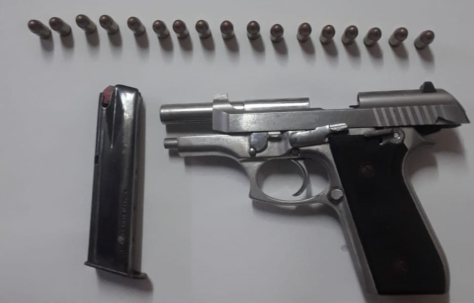 The .32 Taurus pistol and seventeen .32 live rounds that was found on the pensioner.