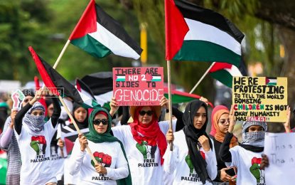 Hundreds of Guyanese join worldwide protests in support of Palestine