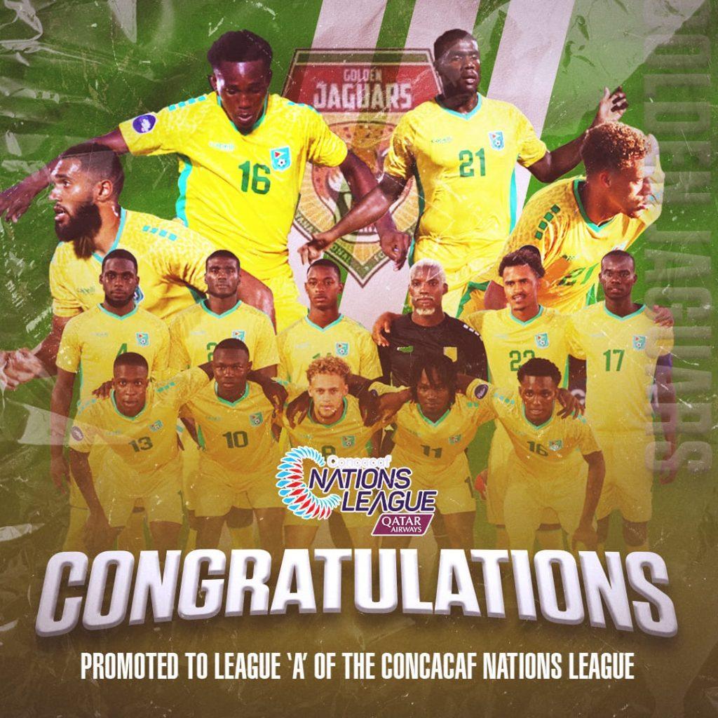 Congratulations are in order to a dominant Golden Jaguars unit who hammered Antigua 6-0 to advance to League A of the Concacaf Nations League.  (Concacaf)