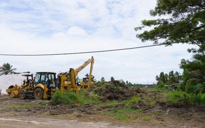 Land clearing commences for modern hospital at New Amsterdam