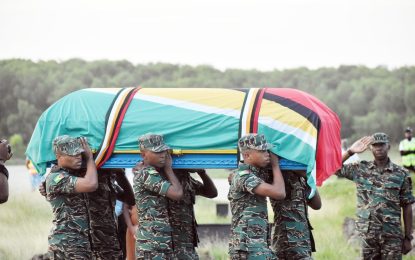 Nation Mourns as bodies of 5 GDF servicemen flown to city