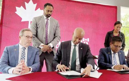 Guyana signs US$89M loan pact with Canada