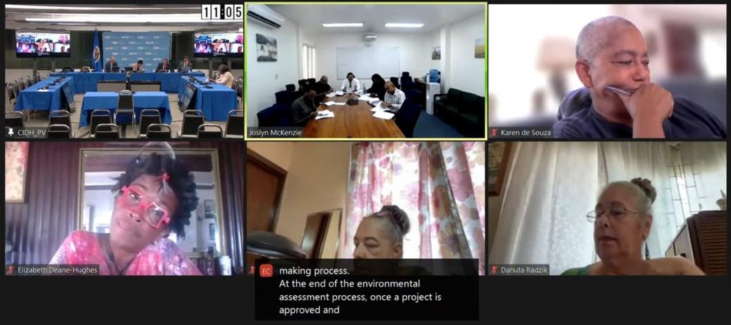 Members of civil society made virtual presentations to the IACHR on Thursday.