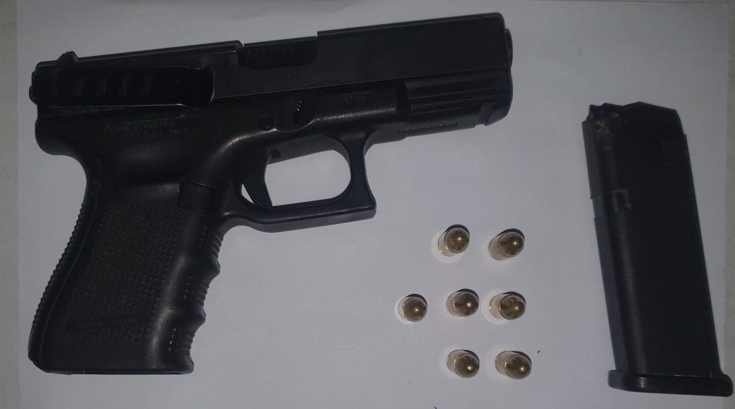 The 9mm pistol and ammunition that were found