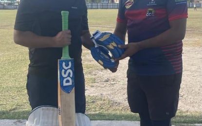 Another young cricketer benefits from Project “Cricket Gear for young and promising cricketers in Guyana”, thanks to Star Sports Awards and Trophies