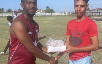 Rose Hall Community Center Cricket Club once again benefits from Project “Cricket Gear for young and promising cricketers in Guyana”
