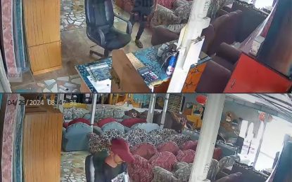 Man caught on camera stealing cell phone from furniture store