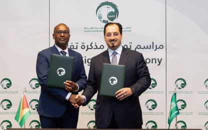 Guyana and Saudi Arabia sign two-year deal that will have significant benefits for Guyana’s football