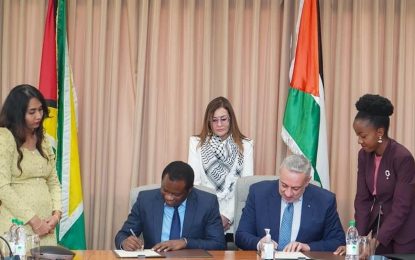 Guyana and Palestine to collaborate in health and agriculture