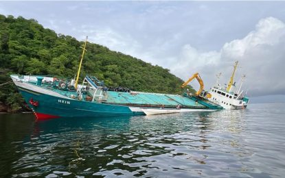 Guyanese cargo ship sinking in T&T being stabilised
