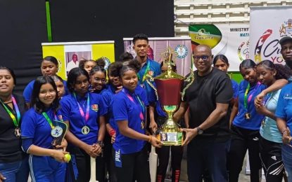 Yarrowkabra win the inaugural MCYS/NSC Janet Jagan Memorial Secondary Schools Windball Championship